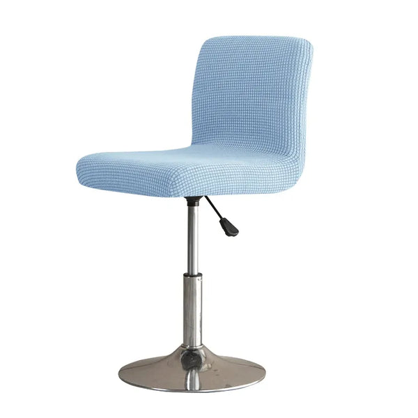 Housse de Tabouret de Bar en Tissu Jacquard Bleu Clair