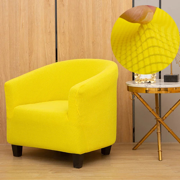 Housse de Fauteuil Jacquard Jaune - Housses et Housses