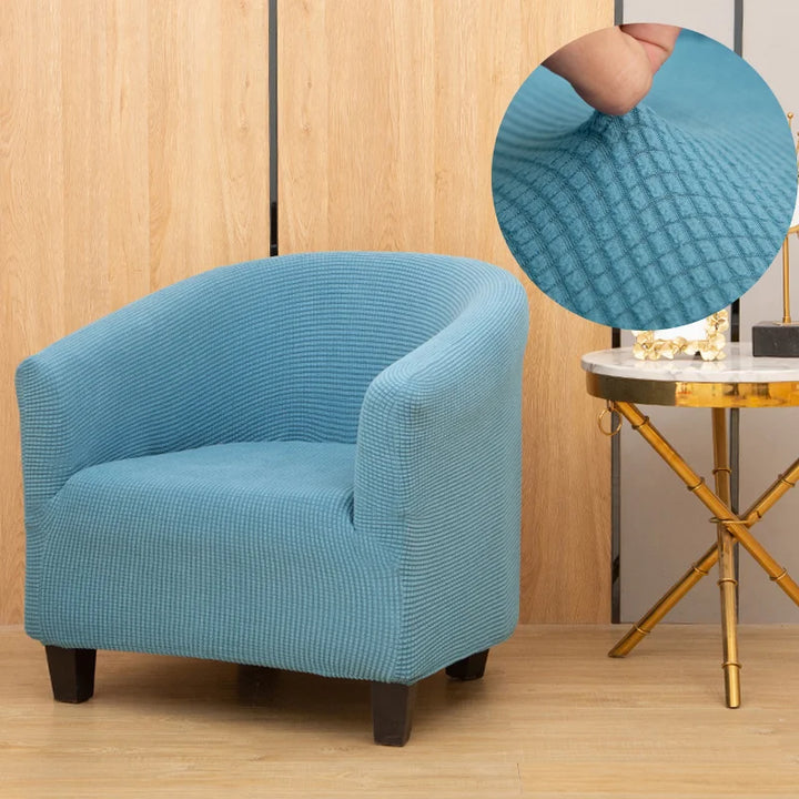 Housse de Fauteuil Jacquard Bleu Claire - Housses et Housses