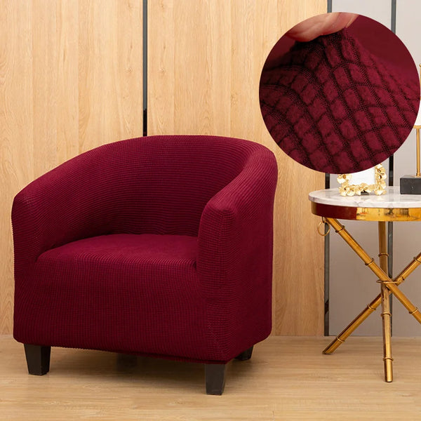 Housse de Fauteuil Jacquard Bordeaux - Housses et Housses