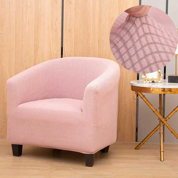 Housse de Fauteuil Jacquard Rose Claire - Housses et Housses