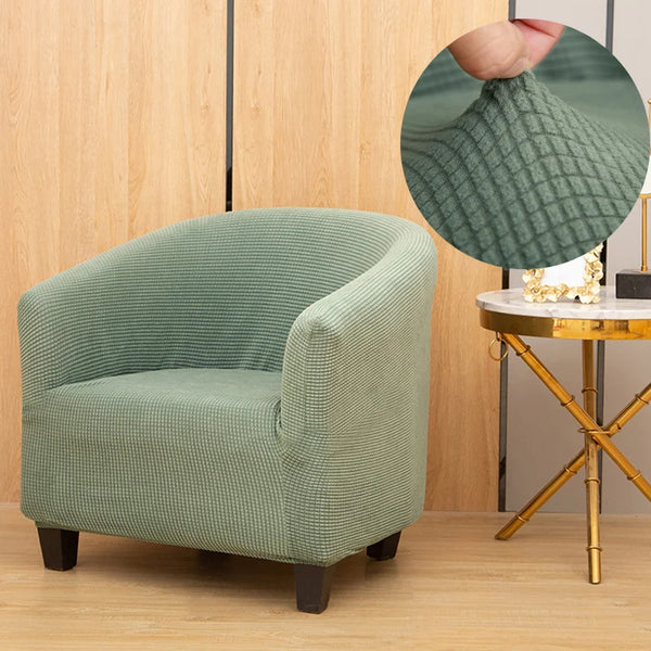 Housse de Fauteuil Jacquard Vert - Housses et Housses